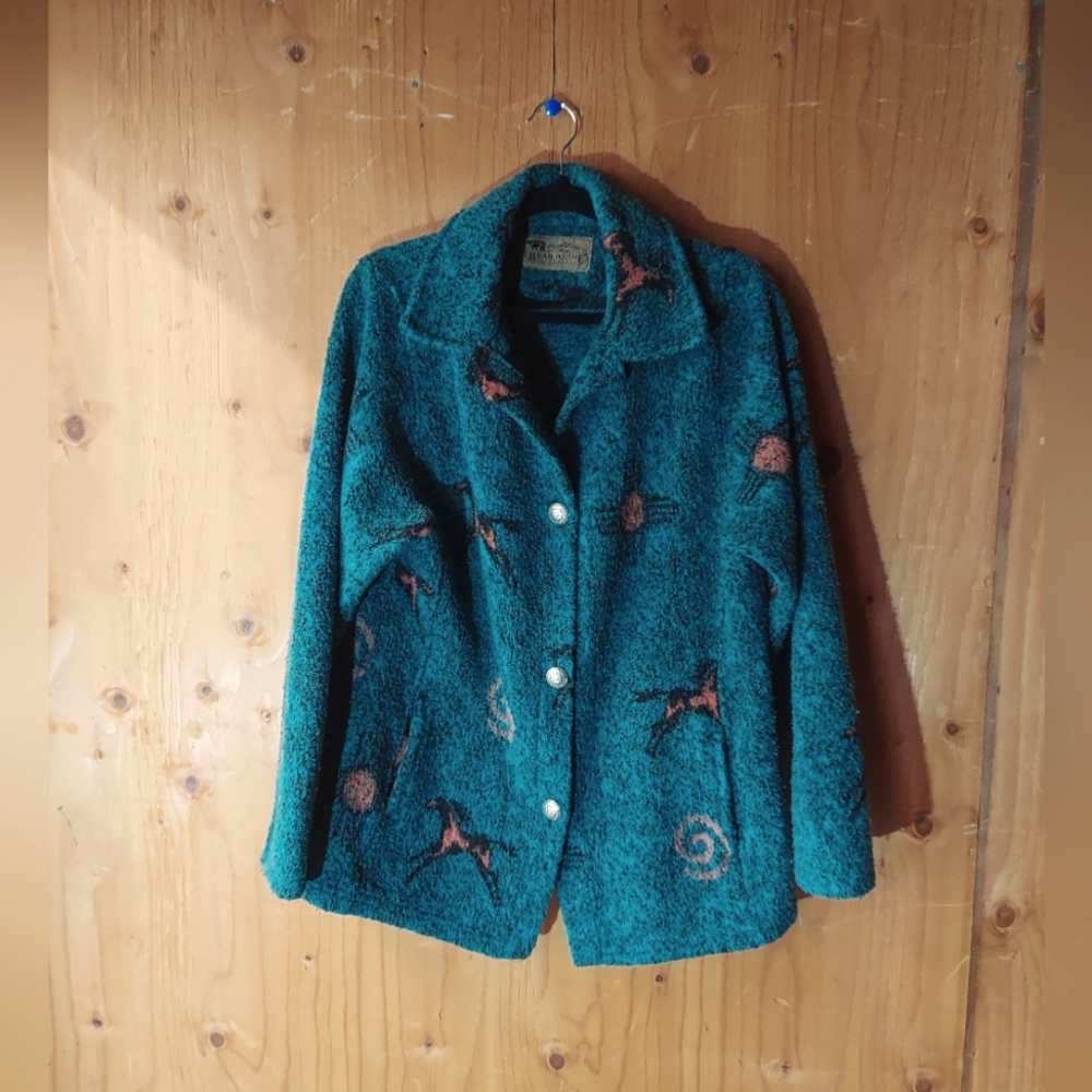 Bear Ridge Outfitters Vintage Teal/Turquoise Button Up Jacket
